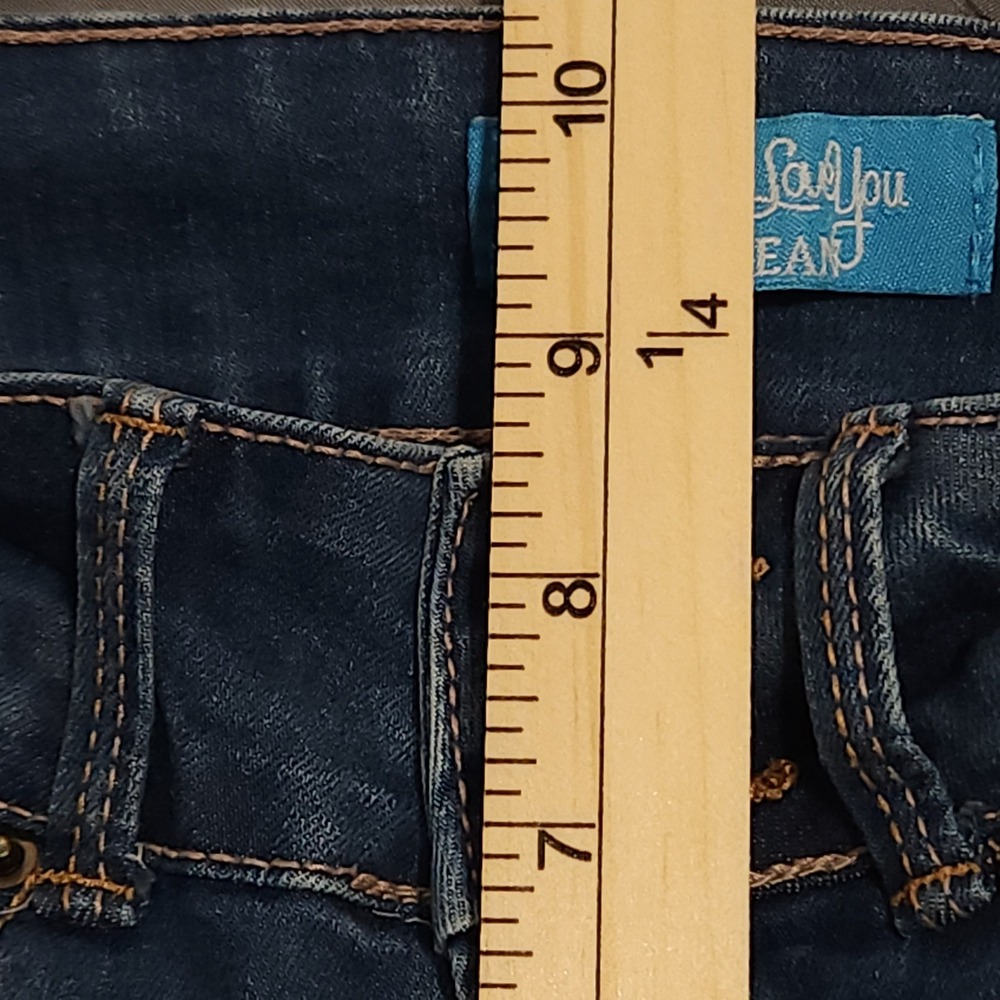 Wax Jeans Juniors 0 24x26.5 Low Rise Skinny Distressed Medium Wash - Picture 10 of 13